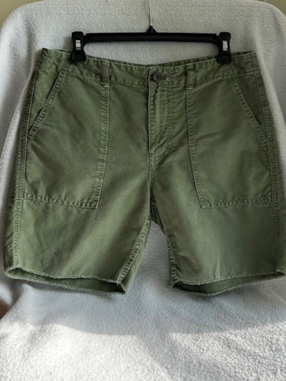 J. Crew 7" Hillside Green Fatigue Shorts | Linen/Cotton Blend | Sz 6